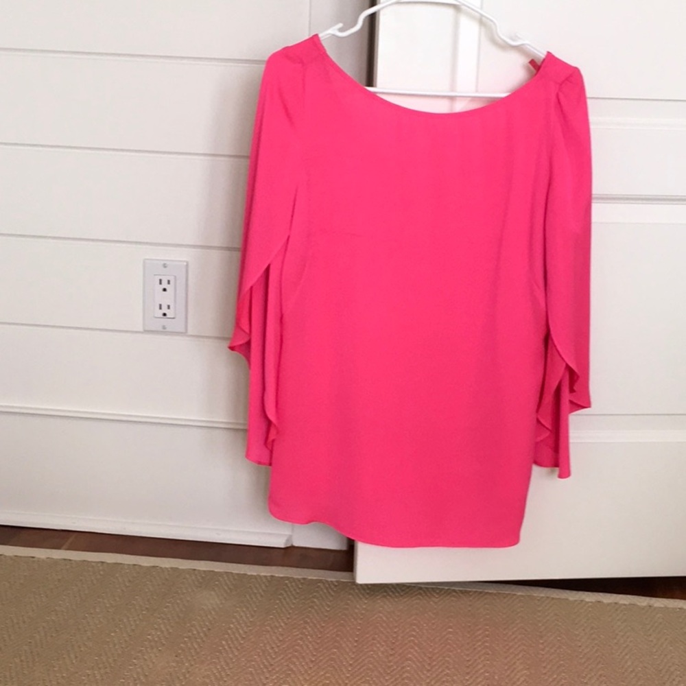 Milly Pink Silk Top. Size M